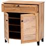 Coolidge 30 1/2"W Oak Brown 1-Drawer Shoe Storage Cabinet