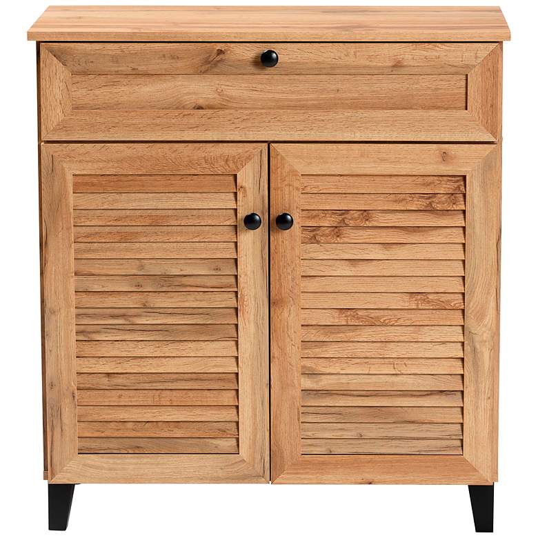 Image 7 Coolidge 30 1/2 inchW Oak Brown 1-Drawer Shoe Storage Cabinet more views