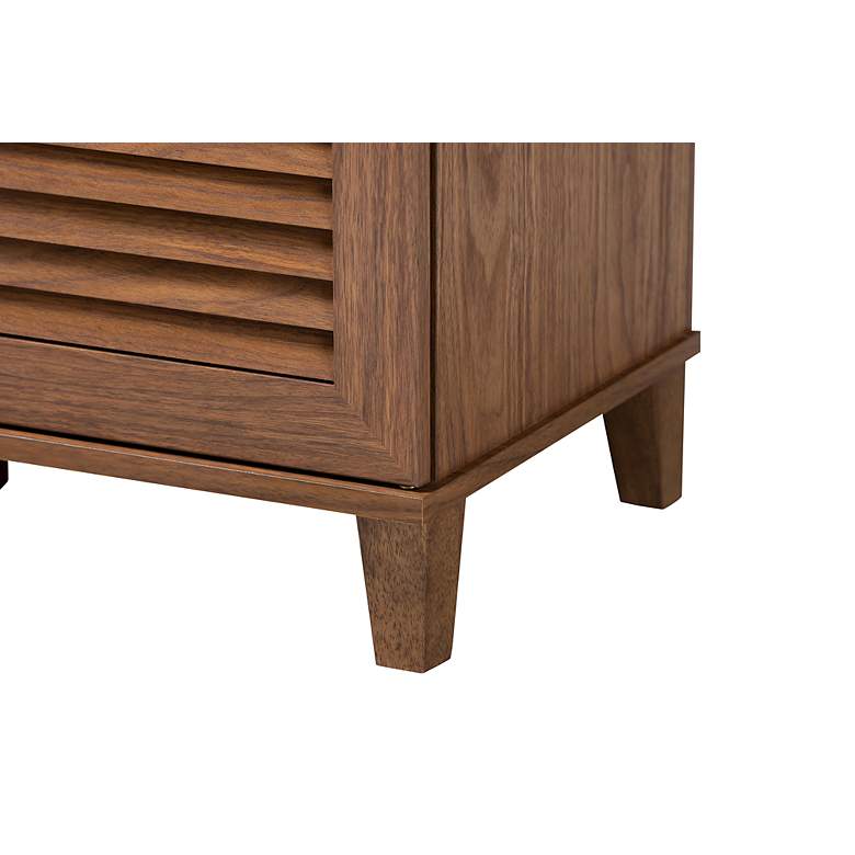 Image 4 Coolidge 44 1/2"W Walnut Brown 8-Shelf Shoe Storage Cabinet more views