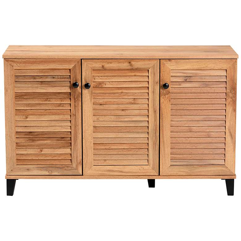 Image 7 Coolidge 44 1/4" Wide Oak Brown 3 -Door Shoe Storage Cabinet more views