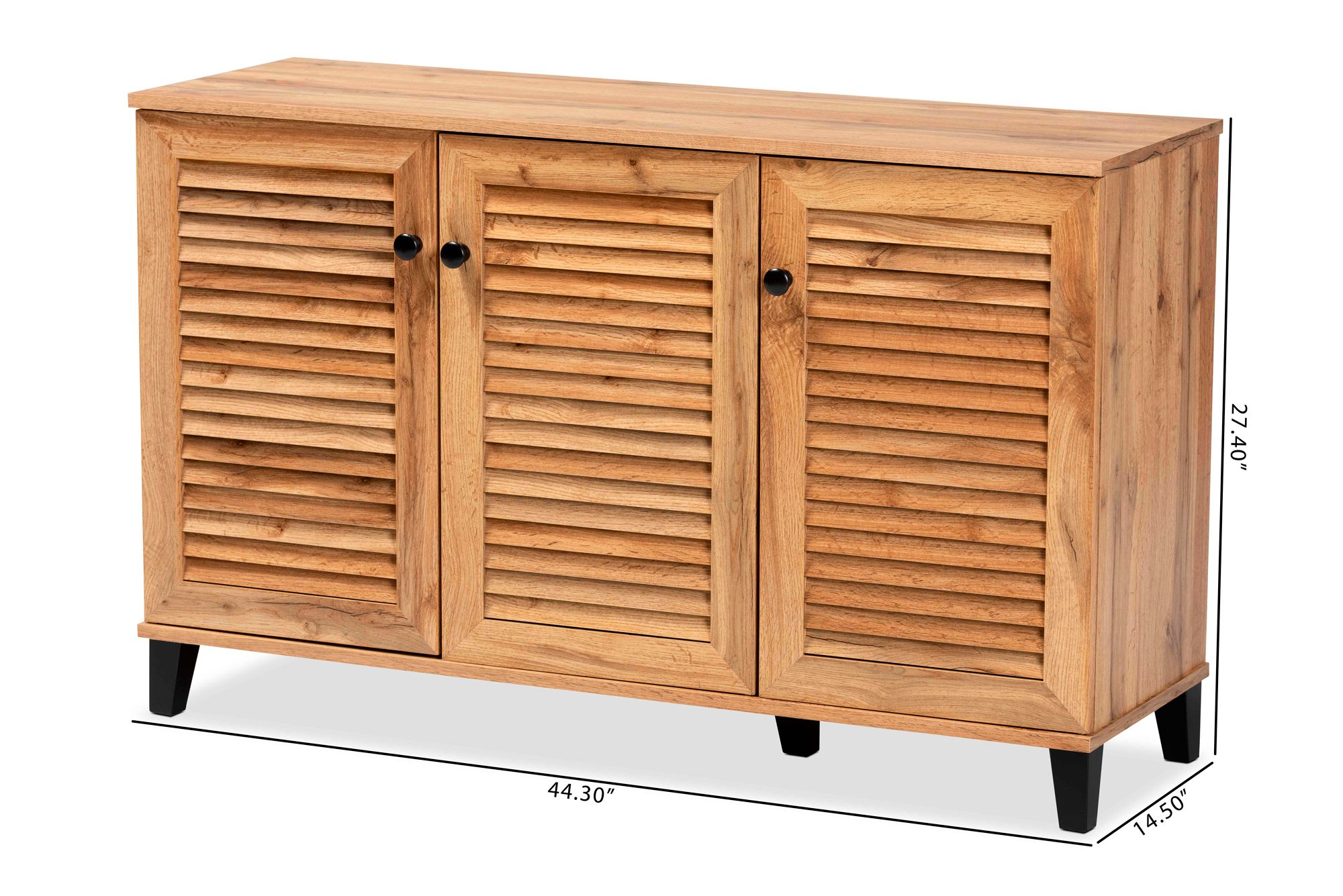 Coolidge 44 1/4" Wide Oak Brown 3 -Door Shoe Storage Cabinet