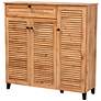 2_Coolidge 45 1/4" Wide Oak Brown 3-Door Shoe Storage Cabinet