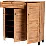 6_Coolidge 45 1/4" Wide Oak Brown 3-Door Shoe Storage Cabinet more views