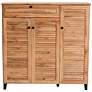 Coolidge 45 1/4" Wide Oak Brown 3-Door Shoe Storage Cabinet