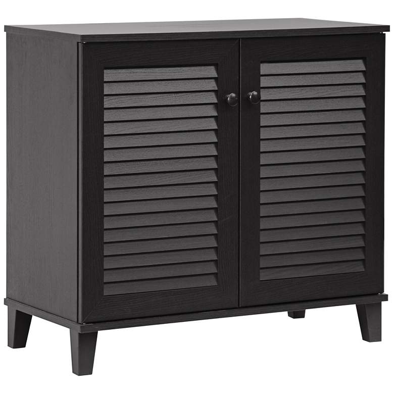 Image 1 Coolidge Espresso Shoe-Storage 2-Door Cabinet