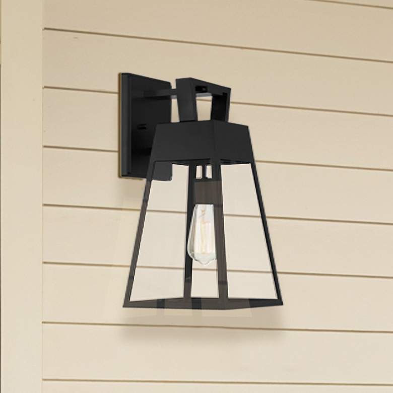 Image 1 Cooper 1 Light Matte Black Outdoor Wall Lantern