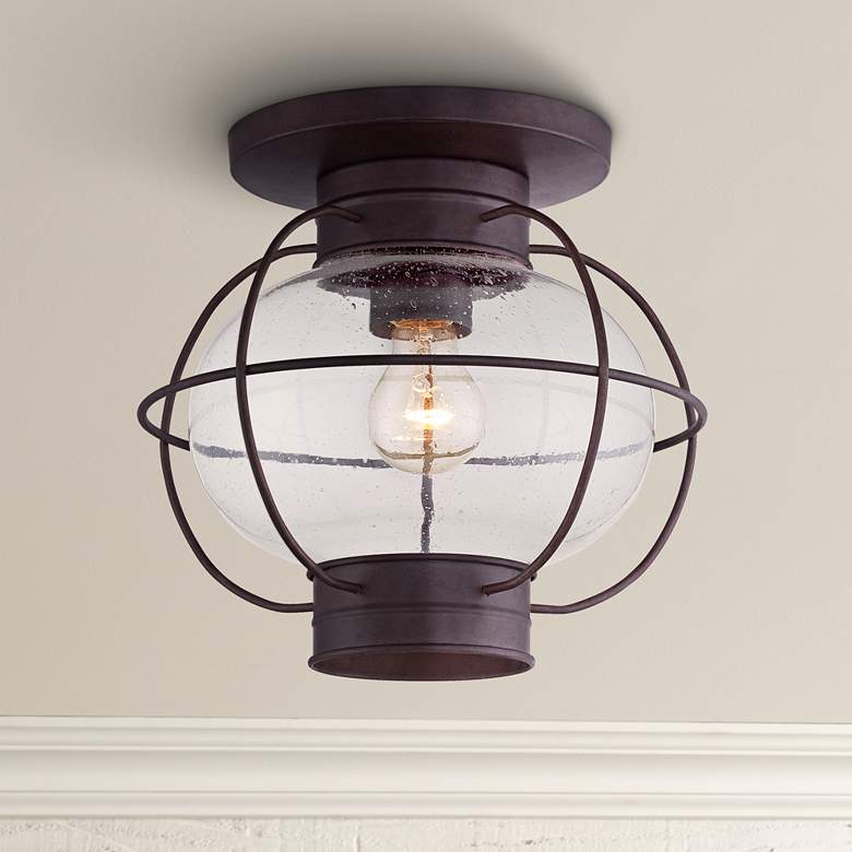 Image 1 Cooper 10 1/2"H Copper Bronze Outdoor Ceiling Light