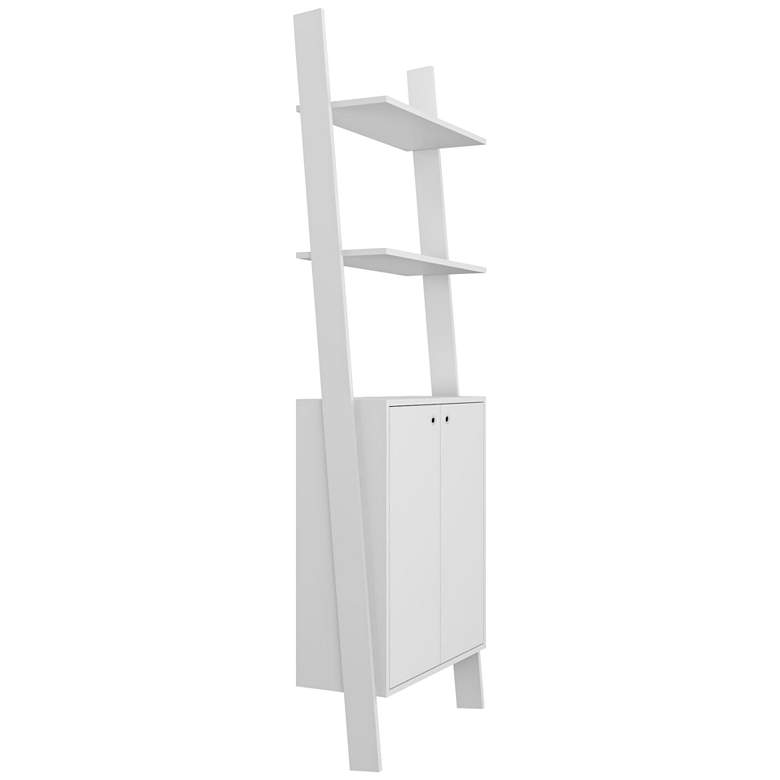Image 2 Cooper 72 1/4 inch High 2-Shelf White Ladder Display Cabinet