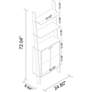 Cooper 72 1/4" High 2-Shelf White Ladder Display Cabinet