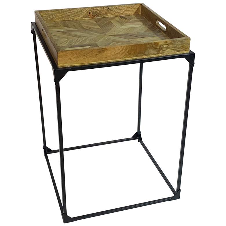 Image 1 Cooper Black Natural Inlay Tray Table