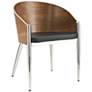 Thumbnail1 of Cooper Black Vinyl and Silver Dining Chair