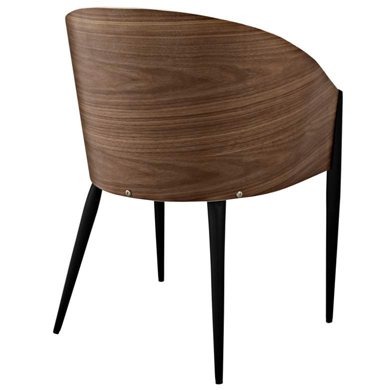 Cooper Black Vinyl and Walnut Wood Modern Dining Chair more views
