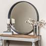 2_Cooper Classics 34" Parson Gray Contemporary Round Wall Mirror more views