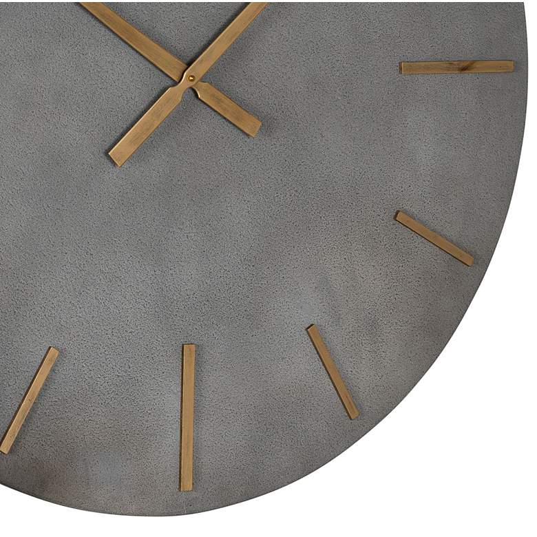Image 4 Cooper Classics Adalynn Matte Gray 32 1/2" Round Wall Clock more views