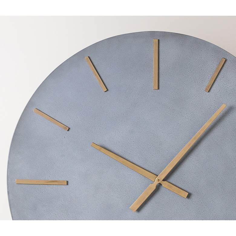 Image 5 Cooper Classics Adalynn Matte Gray 32 1/2" Round Wall Clock more views
