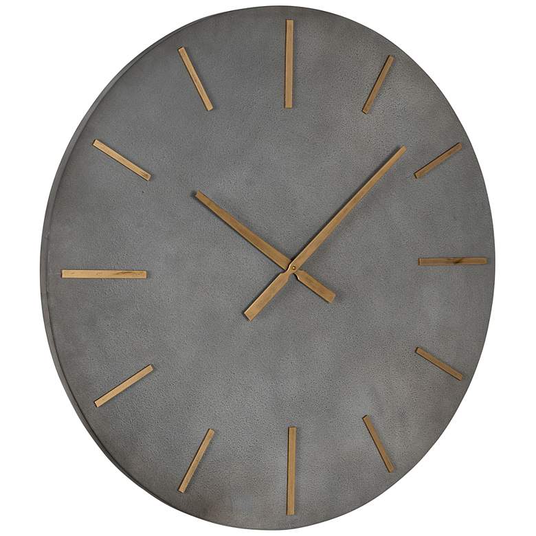 Image 7 Cooper Classics Adalynn Matte Gray 32 1/2" Round Wall Clock more views