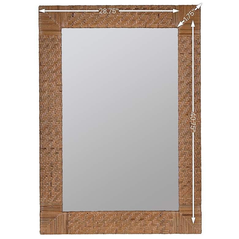 Image 5 Cooper Classics Alexina 40 3/4" High Natural Rattan Wall Mirror more views