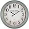 Cooper Classics Asher 24 1/2" Wide Gray Wall Clock