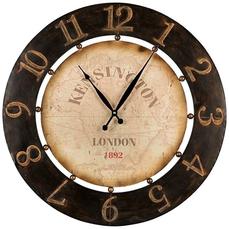 Image 1 Cooper Classics Atish 22 3/4 inch Round Wall Clock