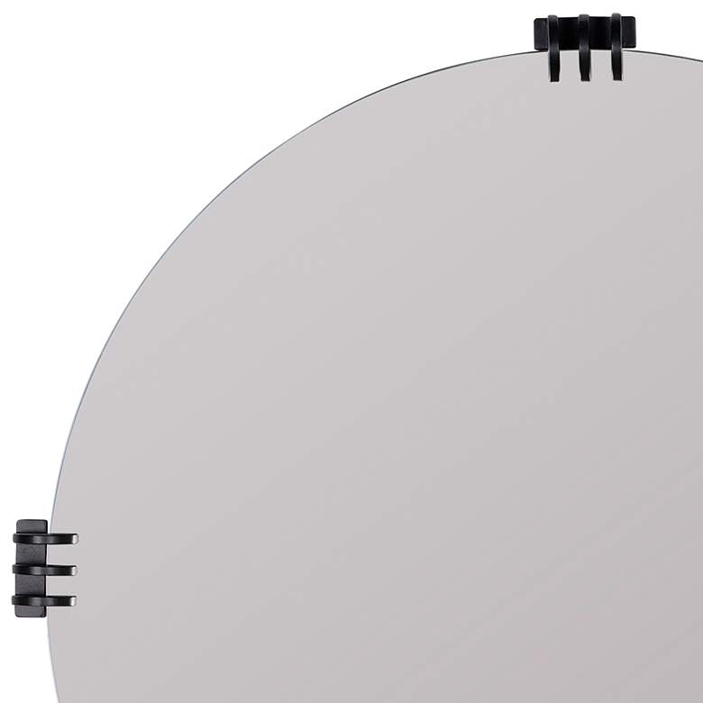 Image 3 Cooper Classics Aubrey Black 35 1/2" Round Wall Mirror more views