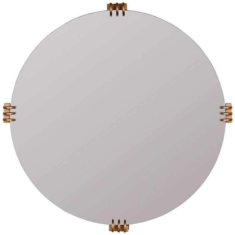 Image 2 Cooper Classics Aubrey Gold 35 1/2" Round Wall Mirror