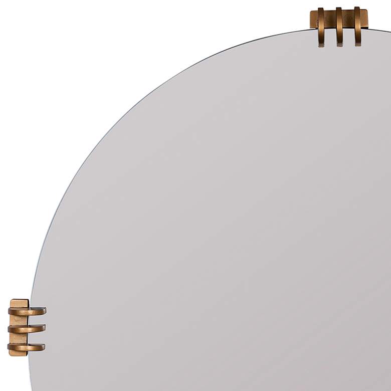 Image 3 Cooper Classics Aubrey Gold 35 1/2" Round Wall Mirror more views