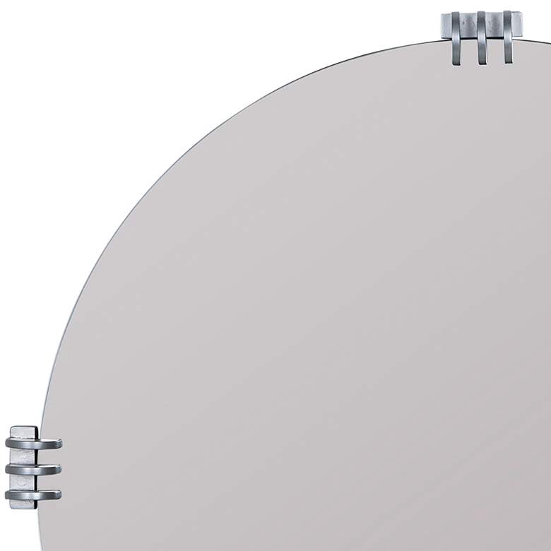 Image 3 Cooper Classics Aubrey Silver 35 1/2" Round Wall Mirror more views