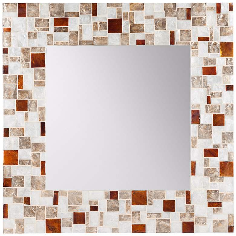 Image 1 Cooper Classics Barlow Seashell 31 1/2 inchW Wall Mirror