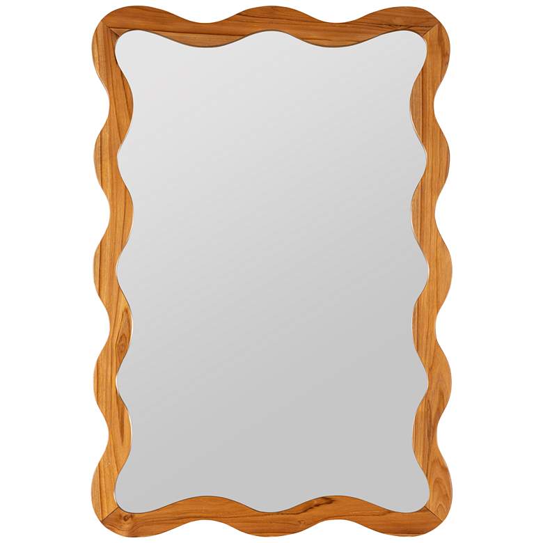 Image 1 Cooper Classics Brent 42" High Natyrual Wood Frame Wall Mirror