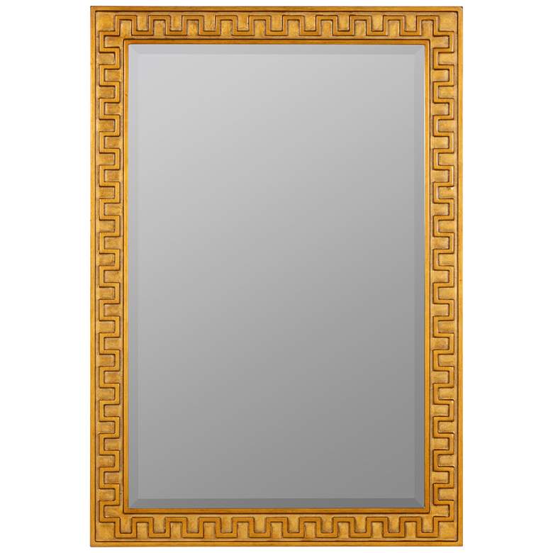 Image 1 Cooper Classics Brook 36" High Antique Gold Serpentine Wall Mirror