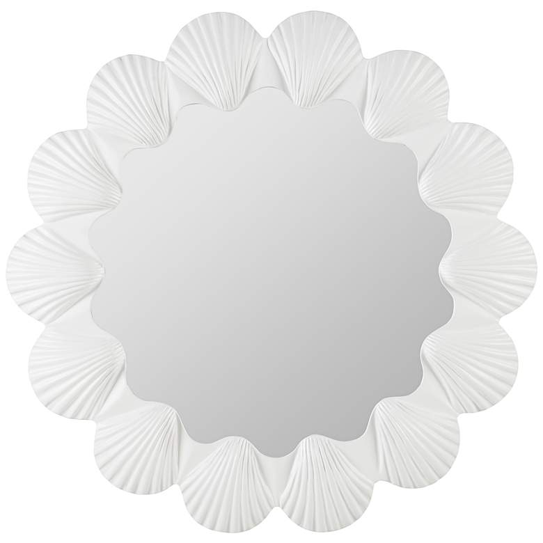 Image 1 Cooper Classics Bunny Painted White 32" Wall Mirror