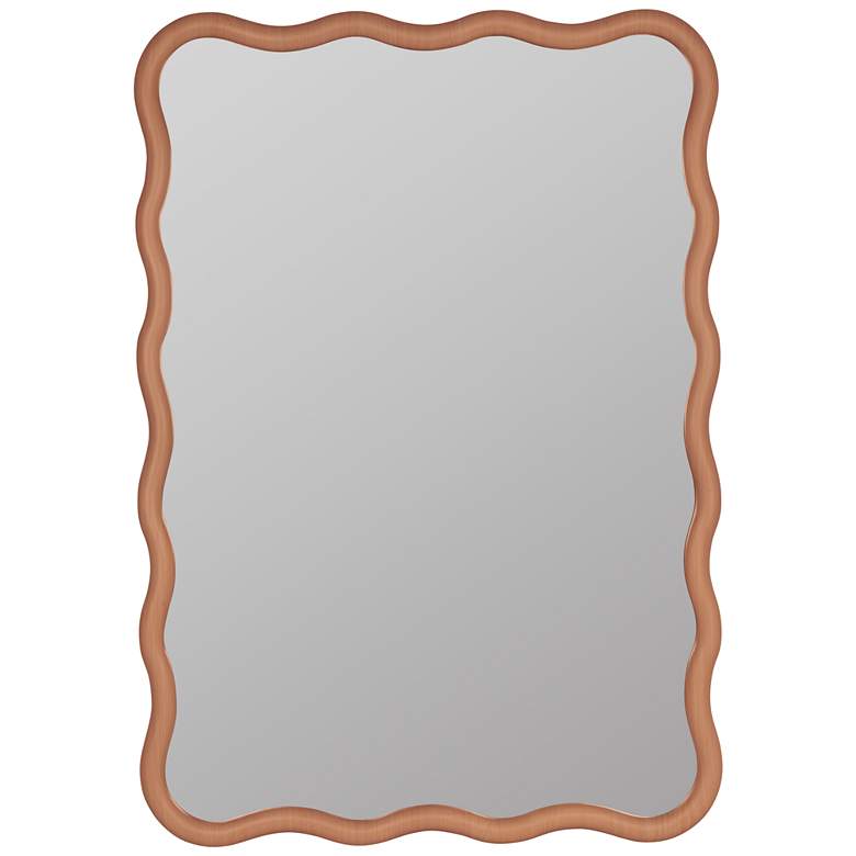 Image 1 Cooper Classics Candace 40" High Pumpkin Spice Wood Wall Mirror