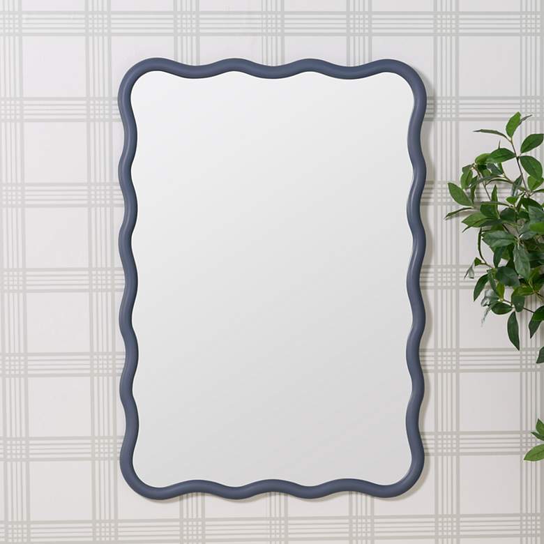Image 1 Cooper Classics Candace Denim 28" x 40" Wall Mirror