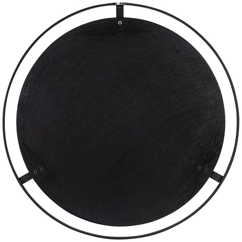 Image 4 Cooper Classics Chandler Shiny Black 34 inch Round Wall Mirror more views