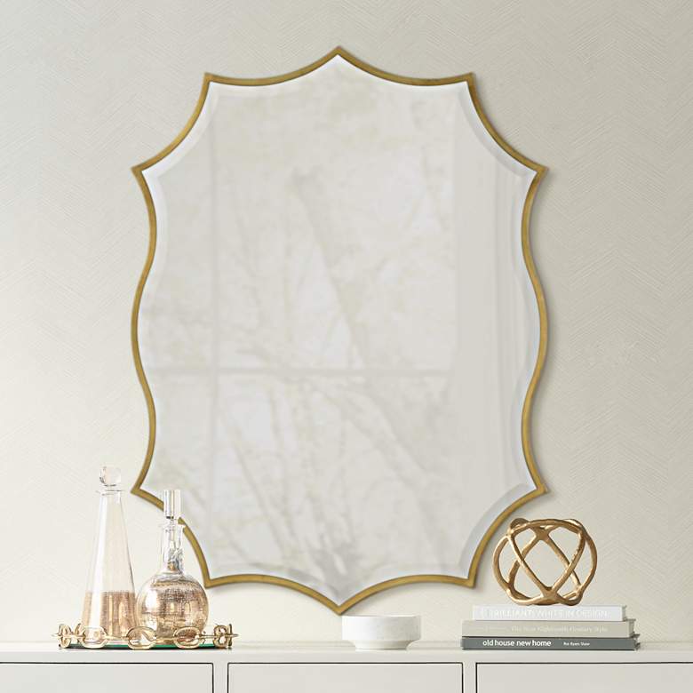 Image 1 Cooper Classics Cho Gold 30" x 40" Beveled Wall Mirror