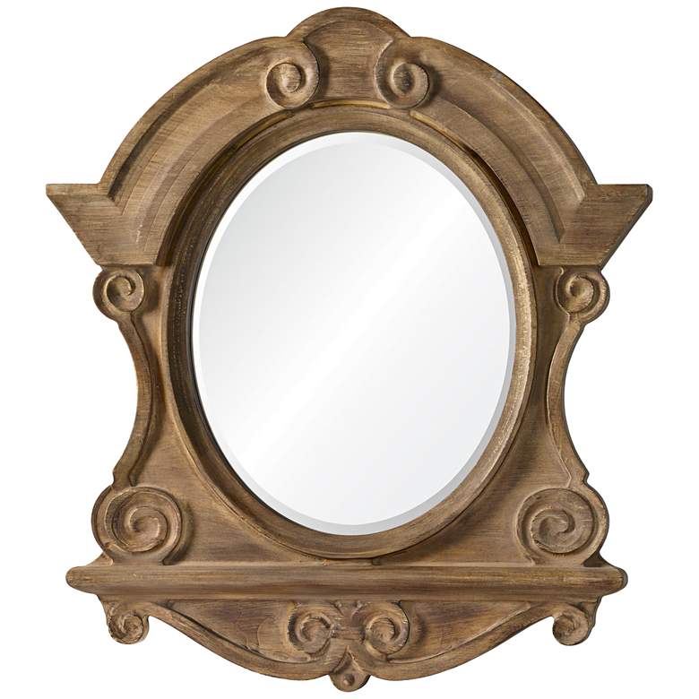 Image 1 Cooper Classics Clary Wood 36 inch x 40 inch Mirror with Shelf