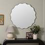 4_Cooper Classics Cleo Silver 35 1/2" Scalloped Wall Mirror more views