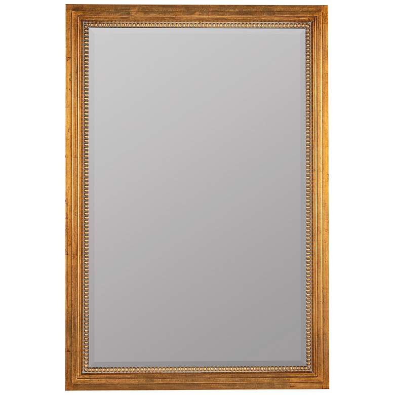 Image 2 Cooper Classics Corinne 38" High Gold Finish Wood Wall Mirror