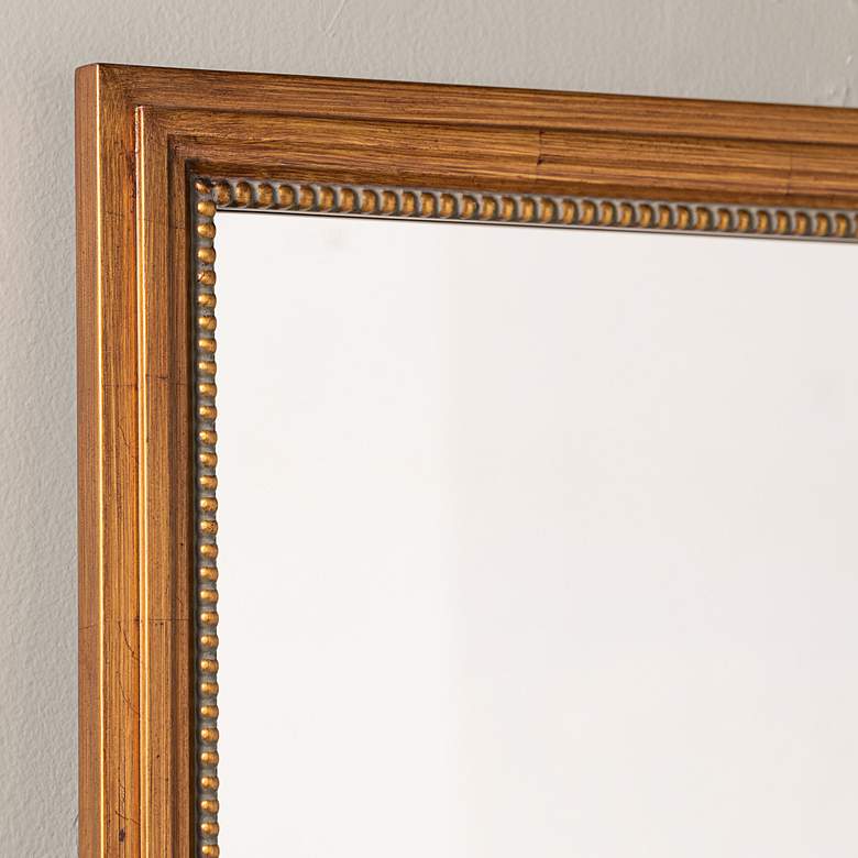 Image 3 Cooper Classics Corinne 38" High Gold Finish Wood Wall Mirror more views