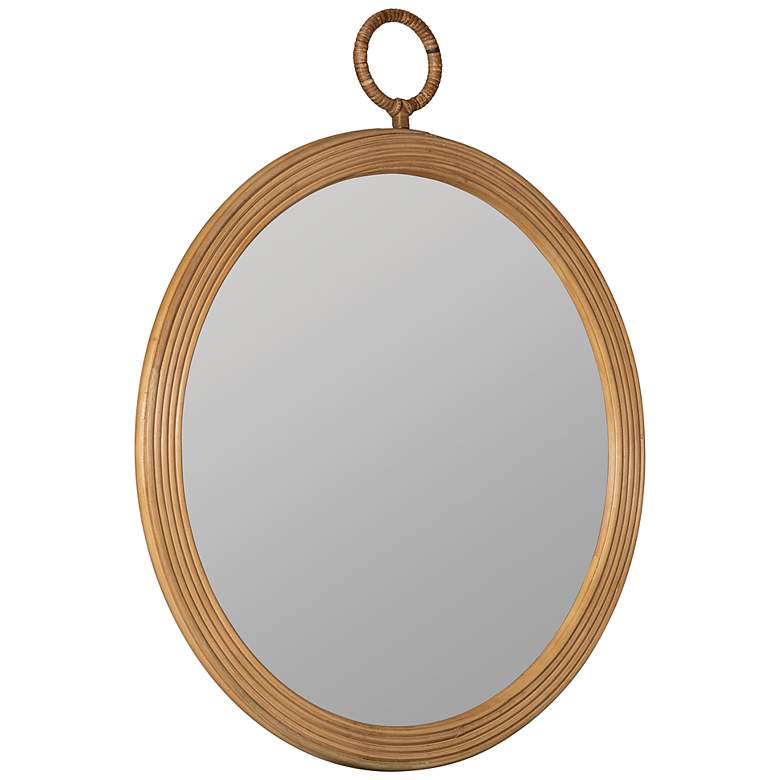 Image 5 Cooper Classics Deena Natural 32" Round Wall Mirror more views