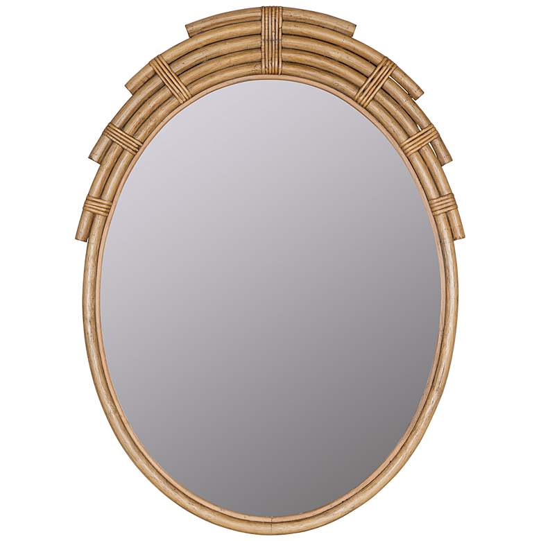 Image 2 Cooper Classics Derrick Natural 24" x 33" Oval Wall Mirror