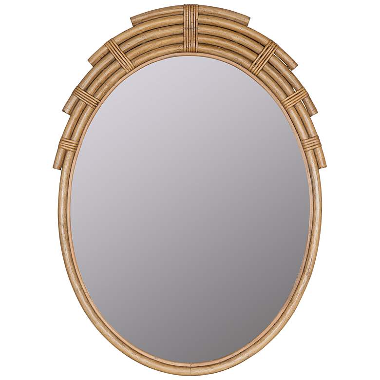 Image 2 Cooper Classics Derrick Natural 24 inch x 33 inch Oval Wall Mirror