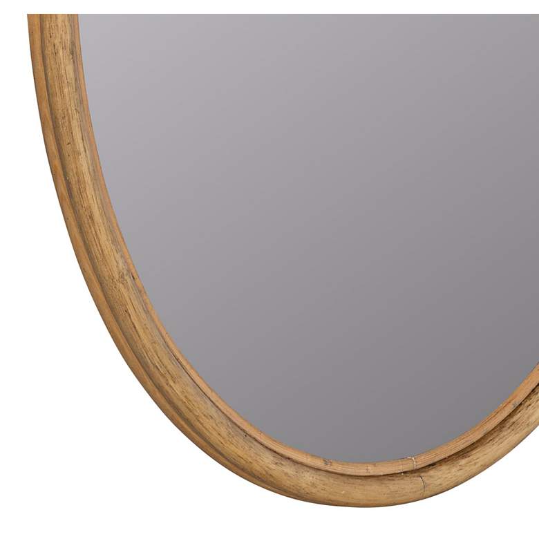 Image 3 Cooper Classics Derrick Natural 24" x 33" Oval Wall Mirror more views