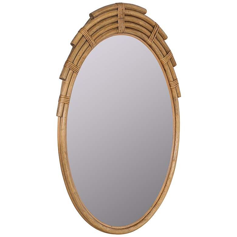 Image 5 Cooper Classics Derrick Natural 24" x 33" Oval Wall Mirror more views