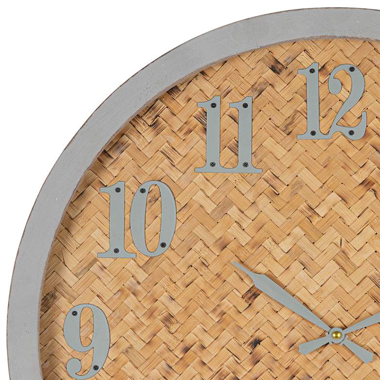 Image 3 Cooper Classics Desra Natural Gray 23 1/2" Round Wall Clock more views