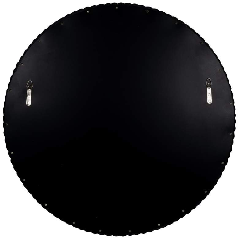 Image 6 Cooper Classics Eva Matte White 34" Round Wall Mirror more views