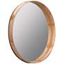 Cooper Classics Evan Natural Wood 34 3/4" Round Wall Mirror