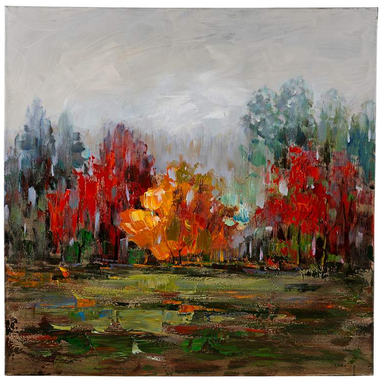 Image 1 Cooper Classics Fall Forest I 30 inch Square Canvas Wall Art