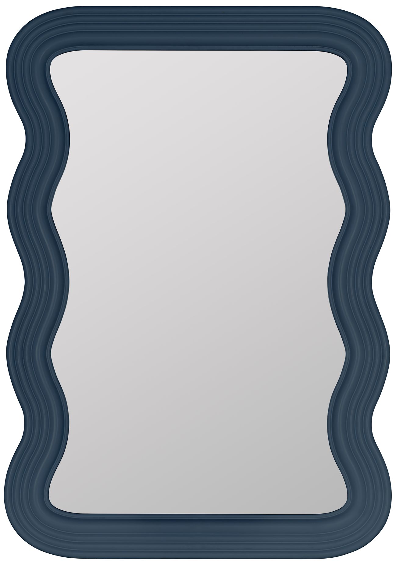 Image 2 Cooper Classics Frances Denim 28" x 40" Scalloped Wall Mirror