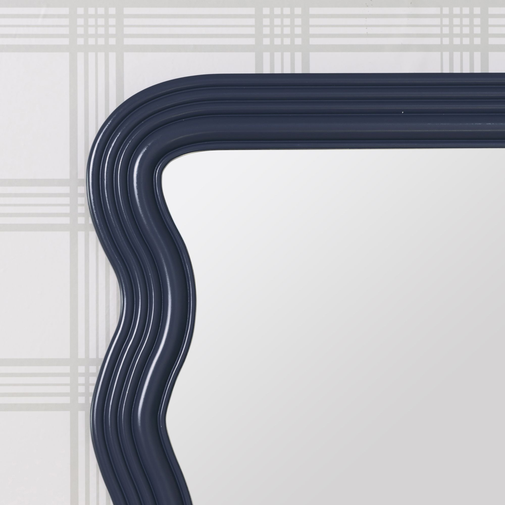 Image 3 Cooper Classics Frances Denim 28" x 40" Scalloped Wall Mirror more views